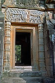 Angkor Thom - Royal Palace - Kleang, door with sculpted lintel. 